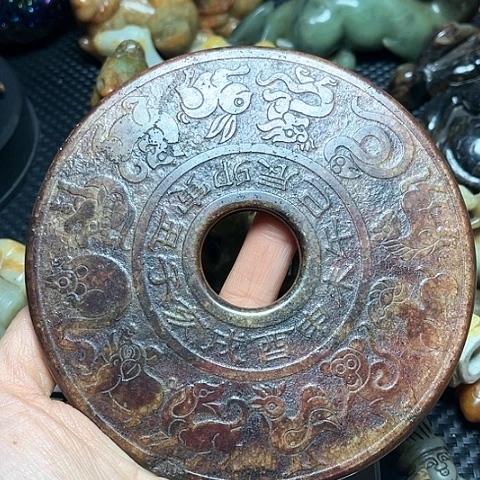 白玉菩提吊坠摆件