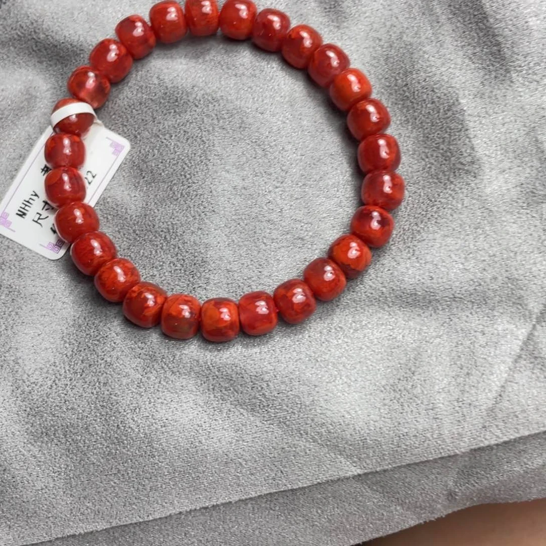 南红玛瑙7加手串未镶嵌