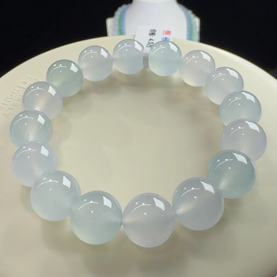 翡翠未镶嵌手链超级强推！行家货冰胶果冻底幻彩单圈卡12.4mm