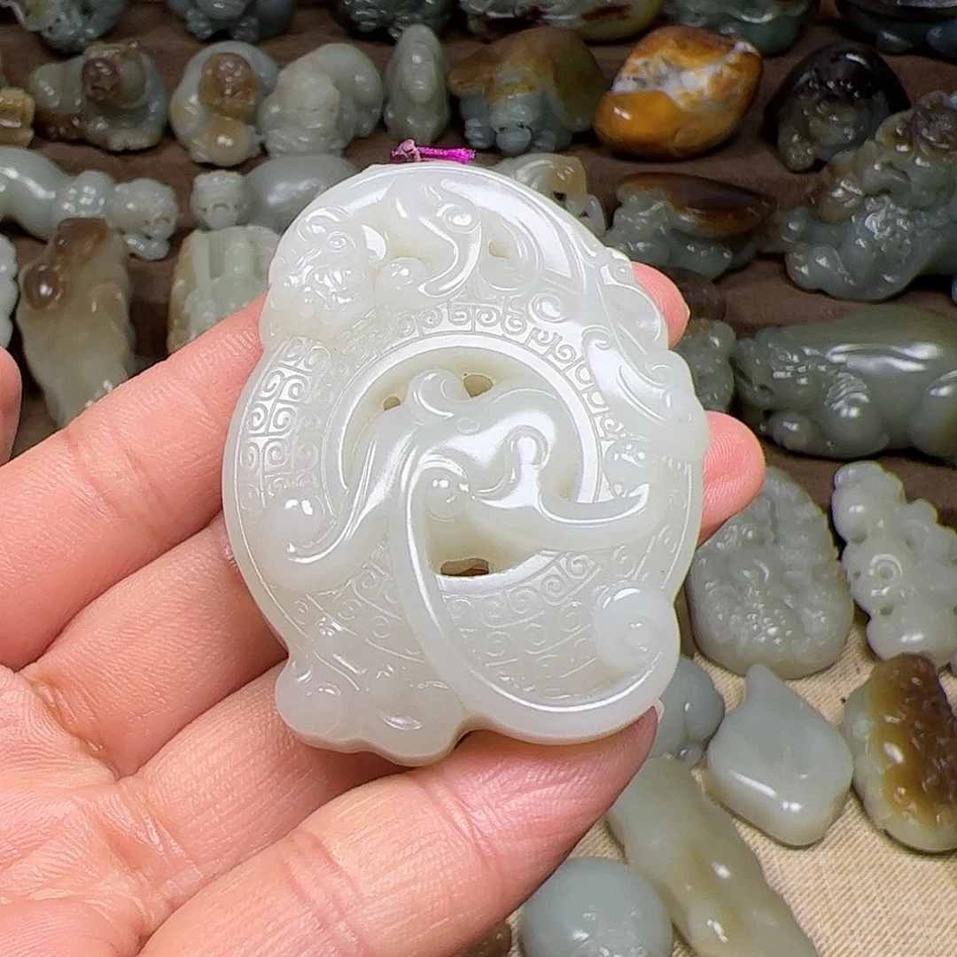 和田玉挂件未镶嵌大*