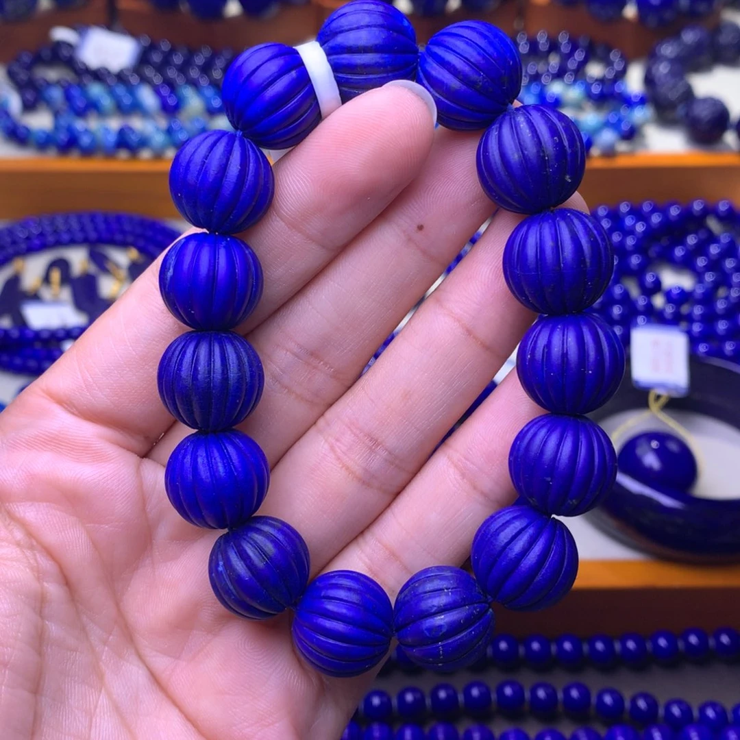 青金石未镶嵌手串14mm6676