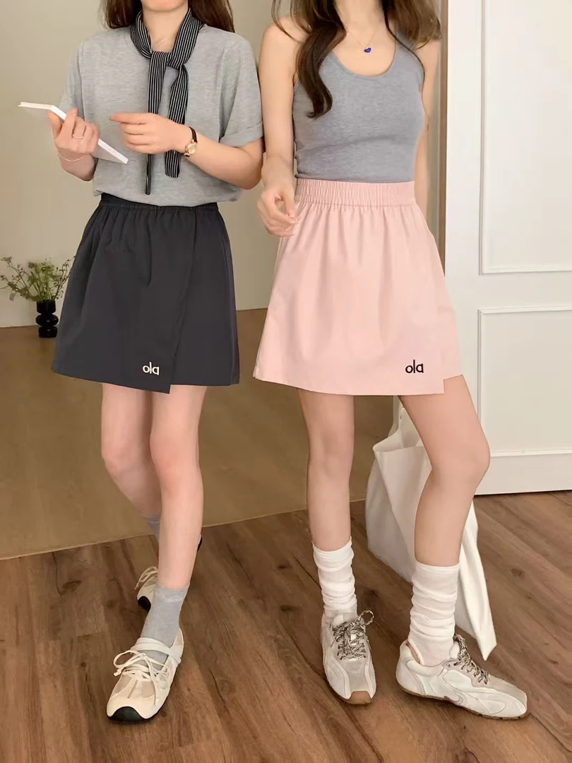 薇莎【ola刺绣】裤裙松紧腰高腰显瘦薄款短裤百搭