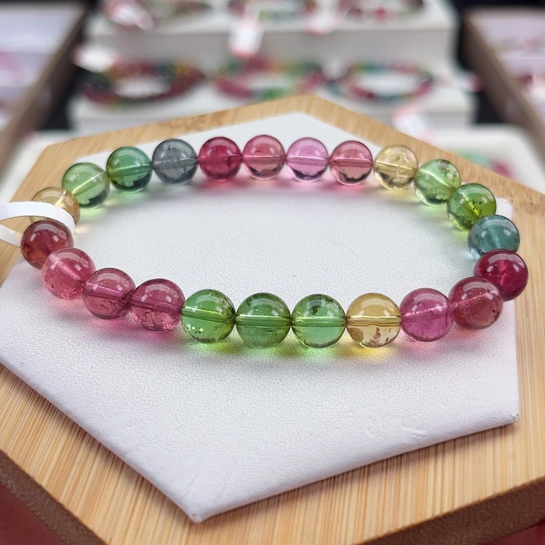 手链未镶嵌碧玺碧玺手串单圈8mm+