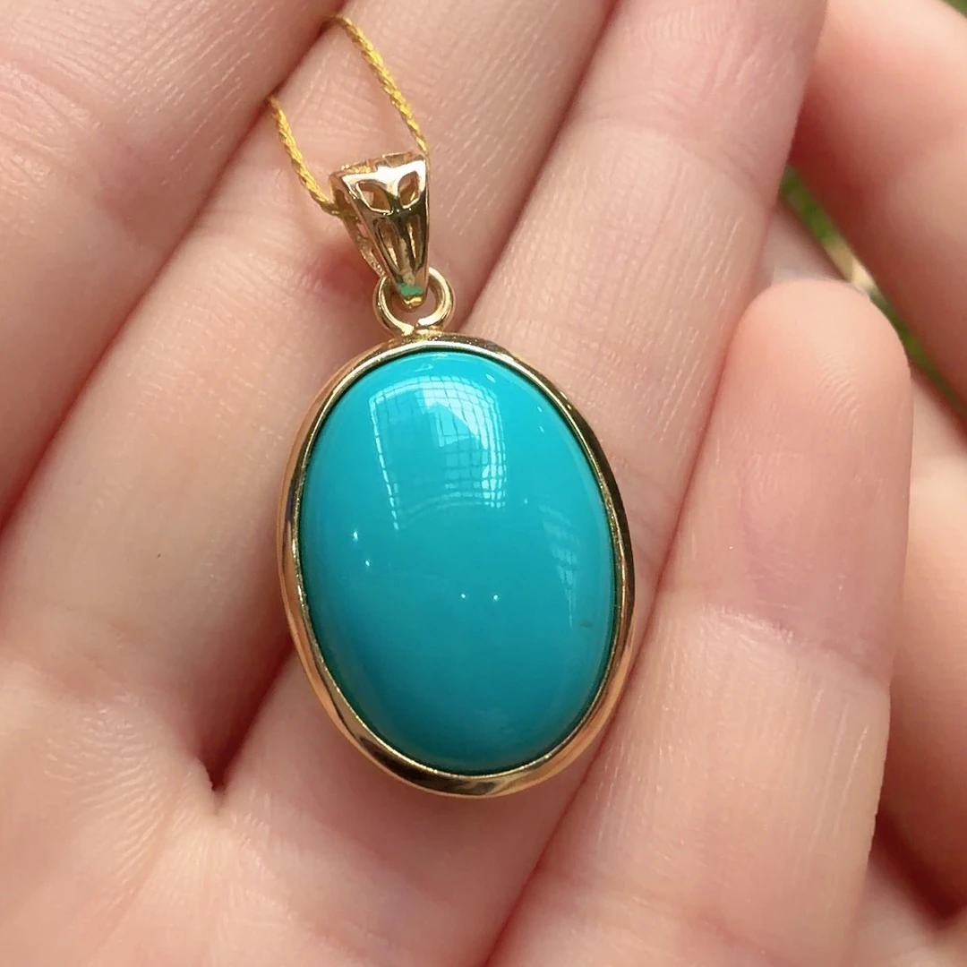 绿松石银S925镶嵌颈饰