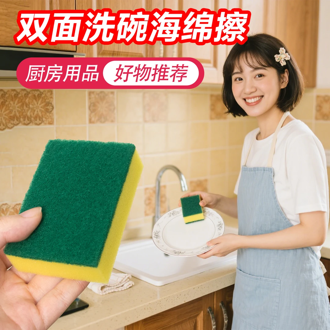 新国货清洁厨房专用洗碗海绵洗碗海绵擦方便生活小物件可爱海绵擦