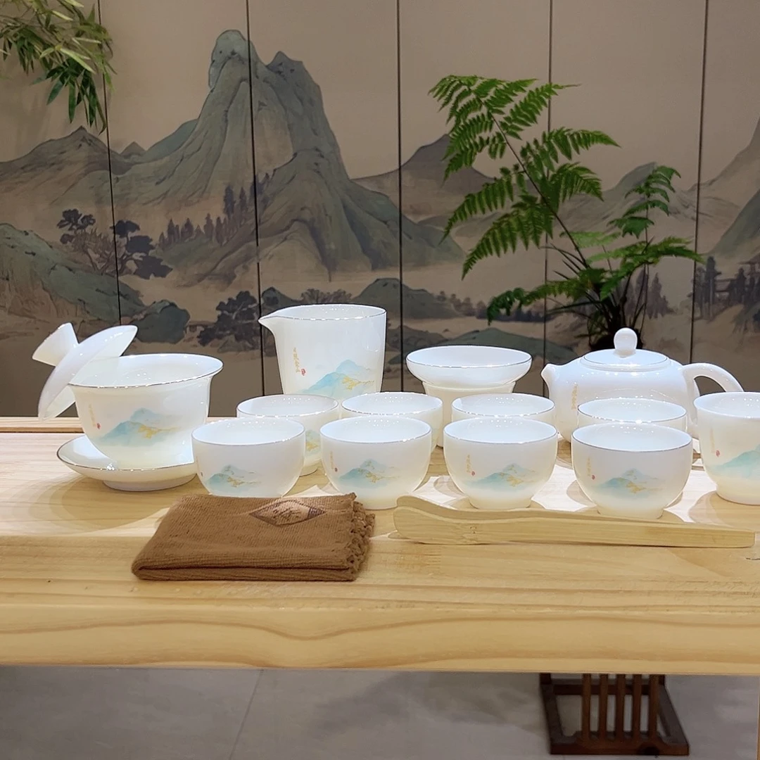 【都彩】日照金山羊脂玉瓷16头