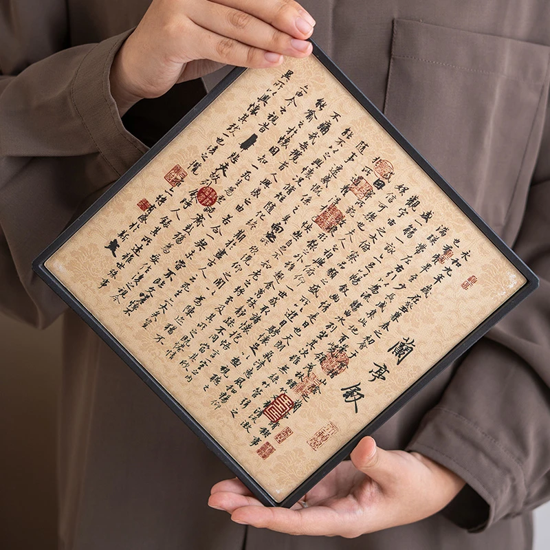 吸水功夫干泡盘陶瓷中式复古小型家用沥水茶盘茶具创意托盘