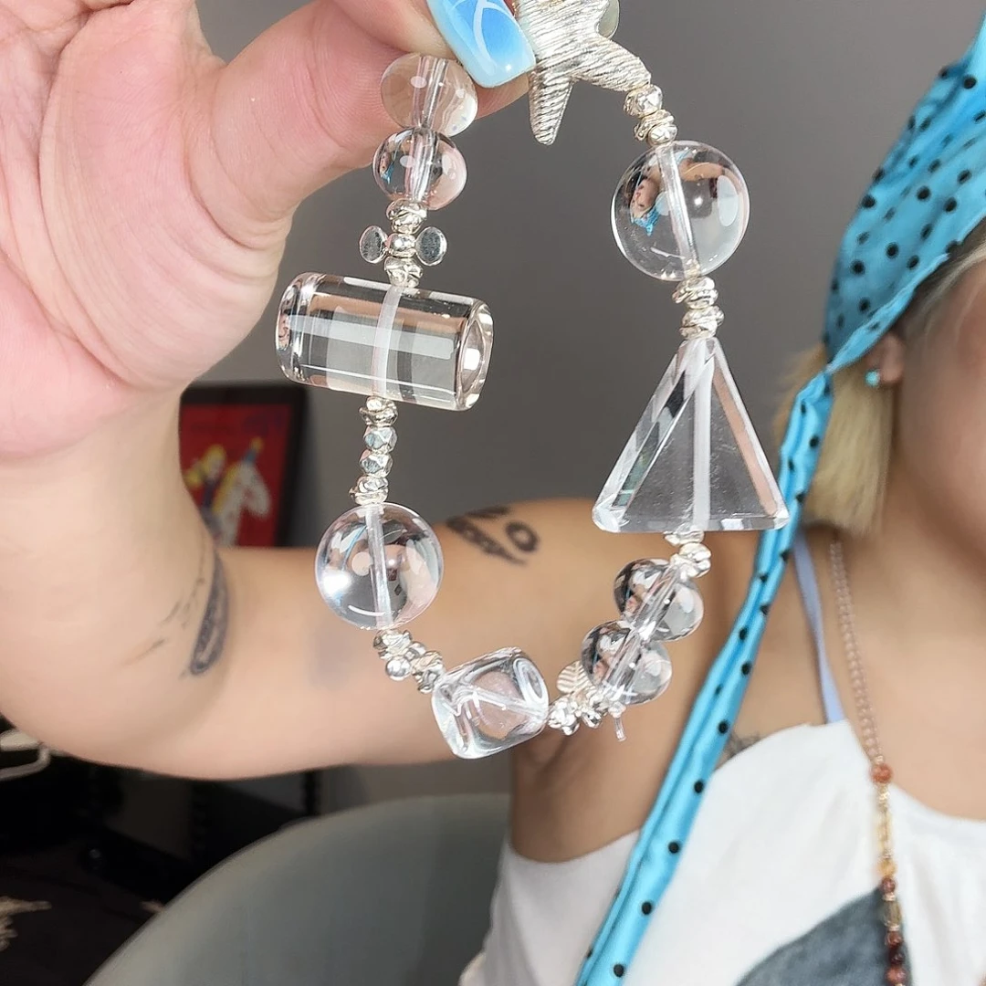 银S925镶嵌手链水晶自己备注手维