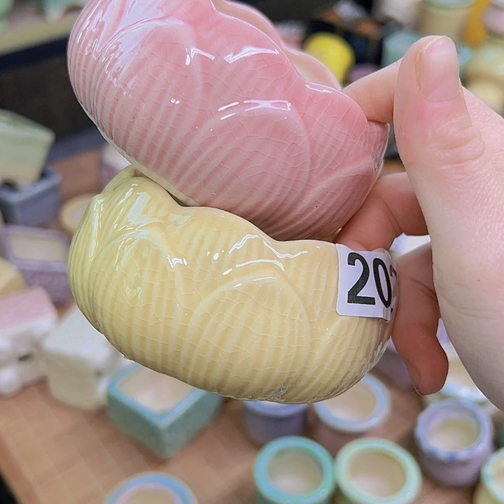 红陶陶瓷花盆当场满12包邮