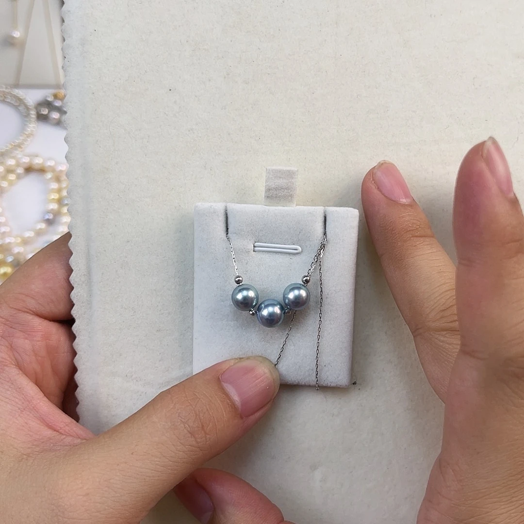 颈饰银S925镶嵌海水珍珠