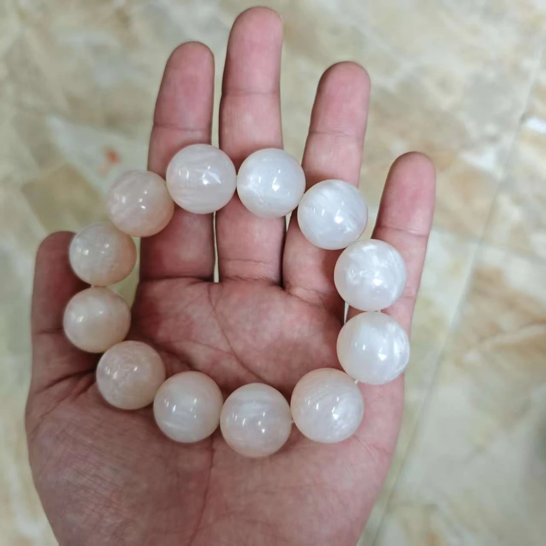 拾趣 玛瑙未镶嵌手串海云母手串