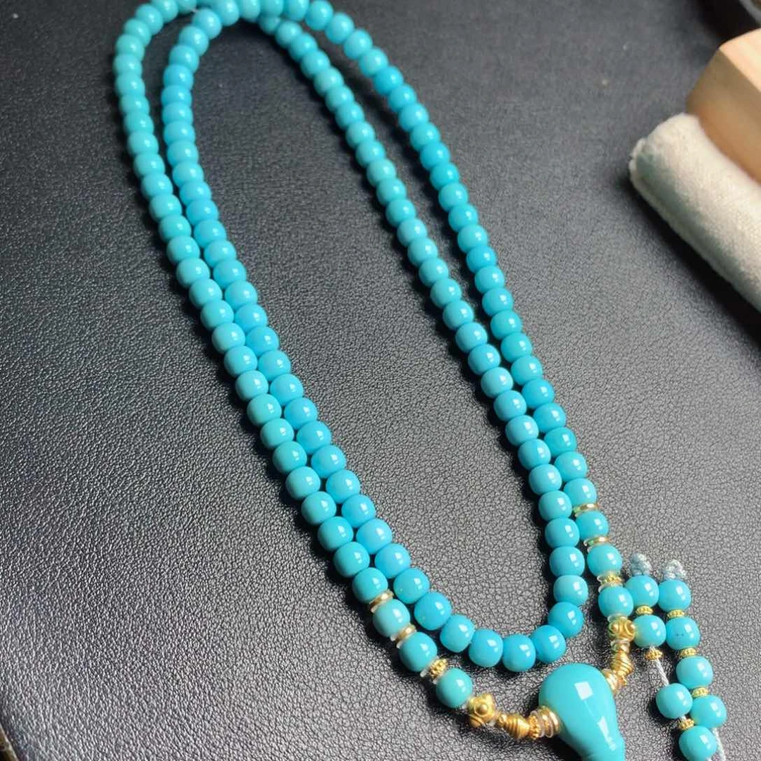 绿松石108珠链未镶嵌