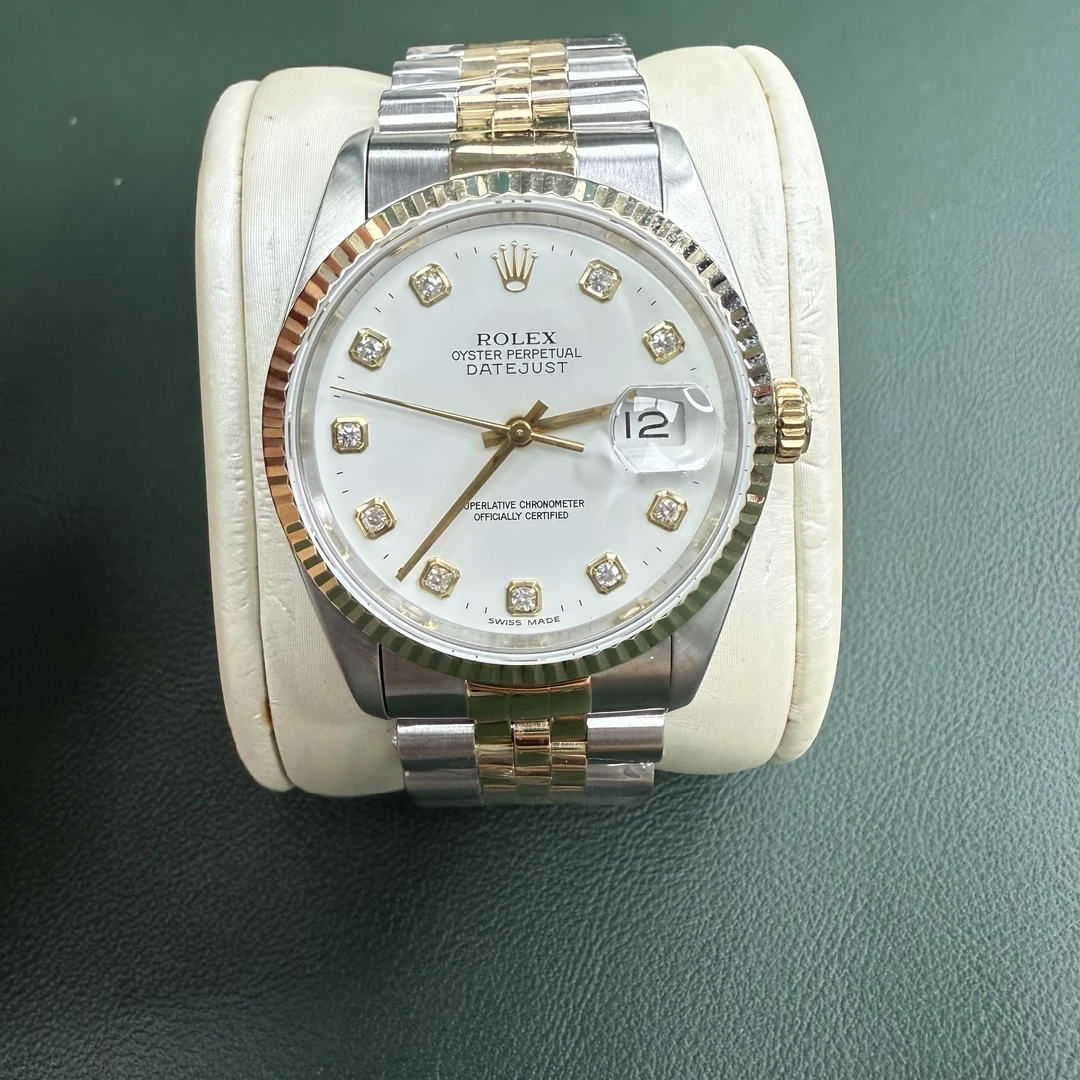99新 Rolex/劳力士 奢侈品/日志自动机械白盘36mm原钻