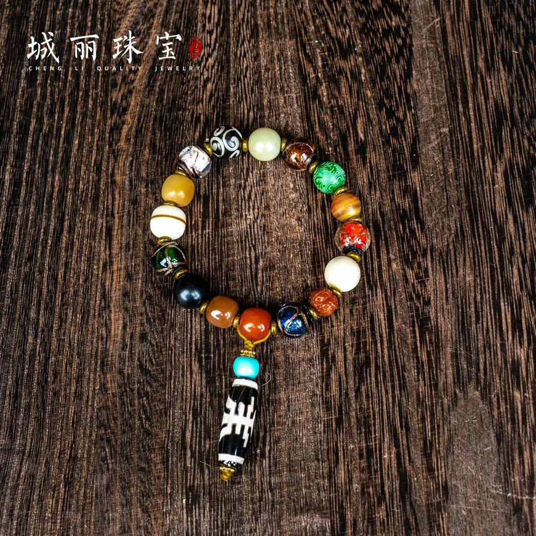 钛钢手链  【城丽】贵人十八籽手串/条TZ-2817-1