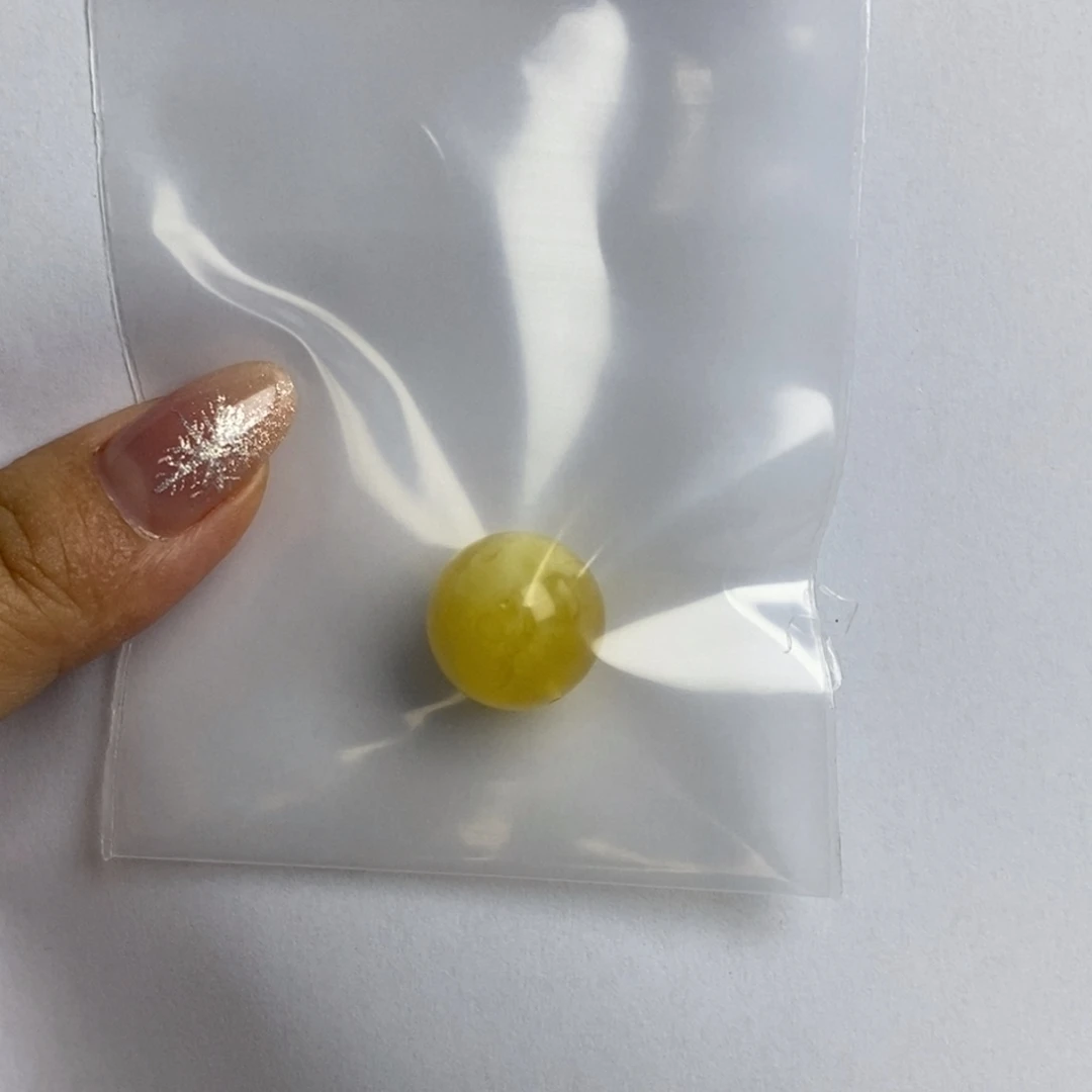 我***睡琥珀未镶嵌裸石圆珠16mm+