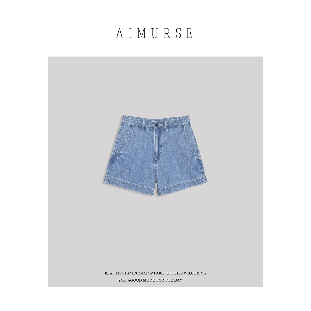 AIMURSE【自在牛仔】小众设计师 夏季出游穿搭休闲牛仔短裤 AM1512