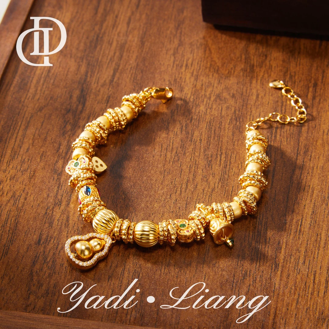 925银手链 梁雅帝新品【玲珑宝塔八仙葫芦】气质时尚百搭纯银手链