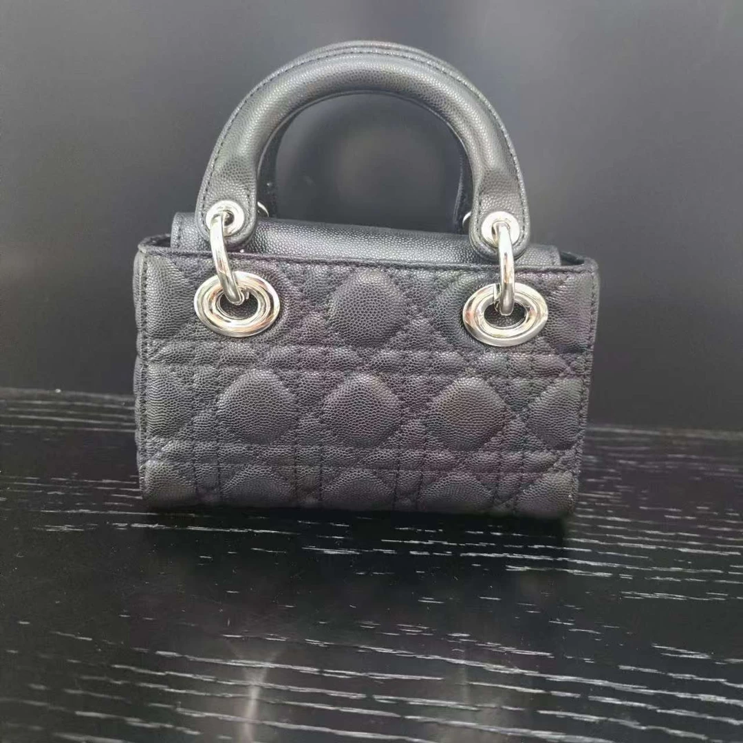 COCO DICV2025新款高端定制时尚女包 鱼横二格 黑色