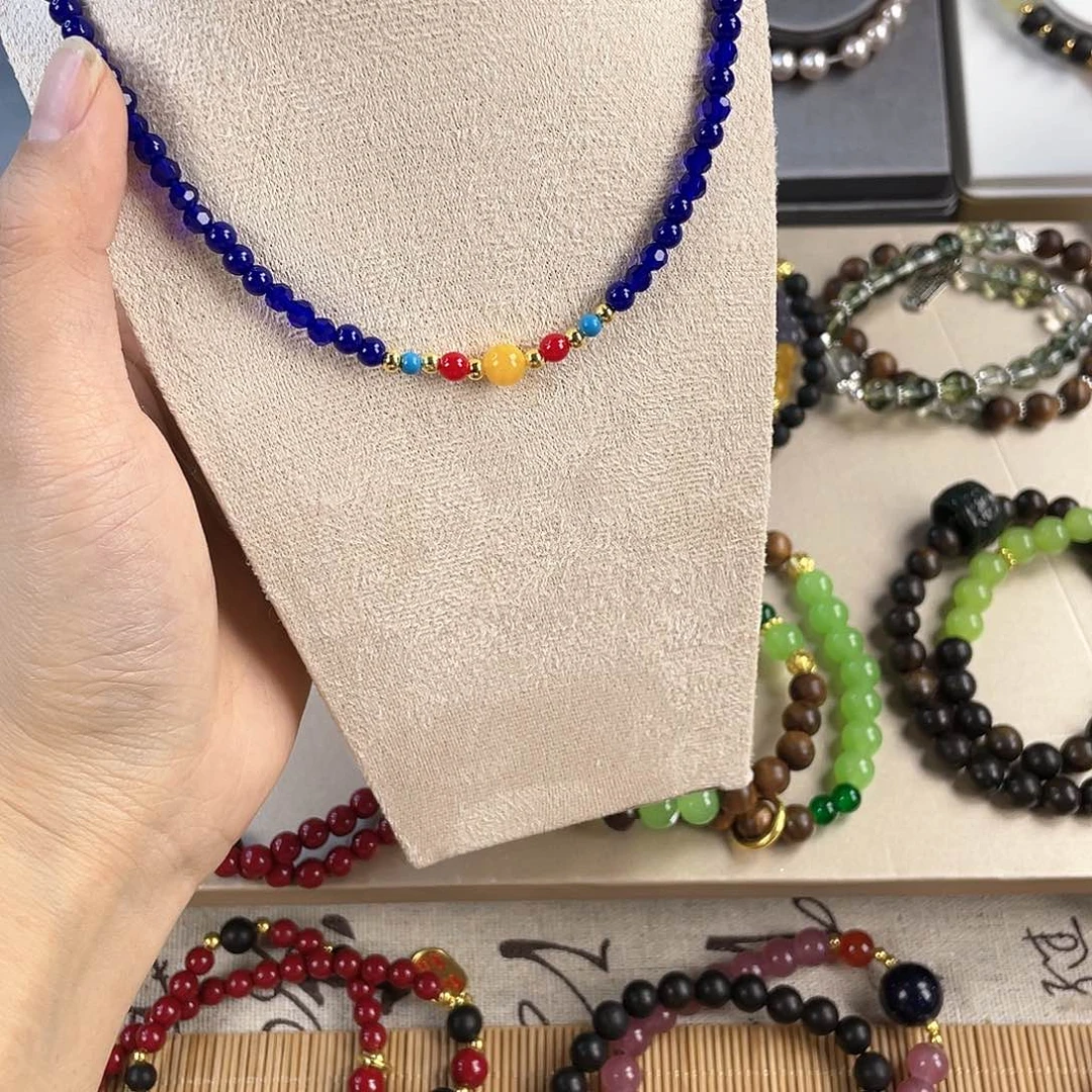 青金石手饰银S925镀金镶嵌