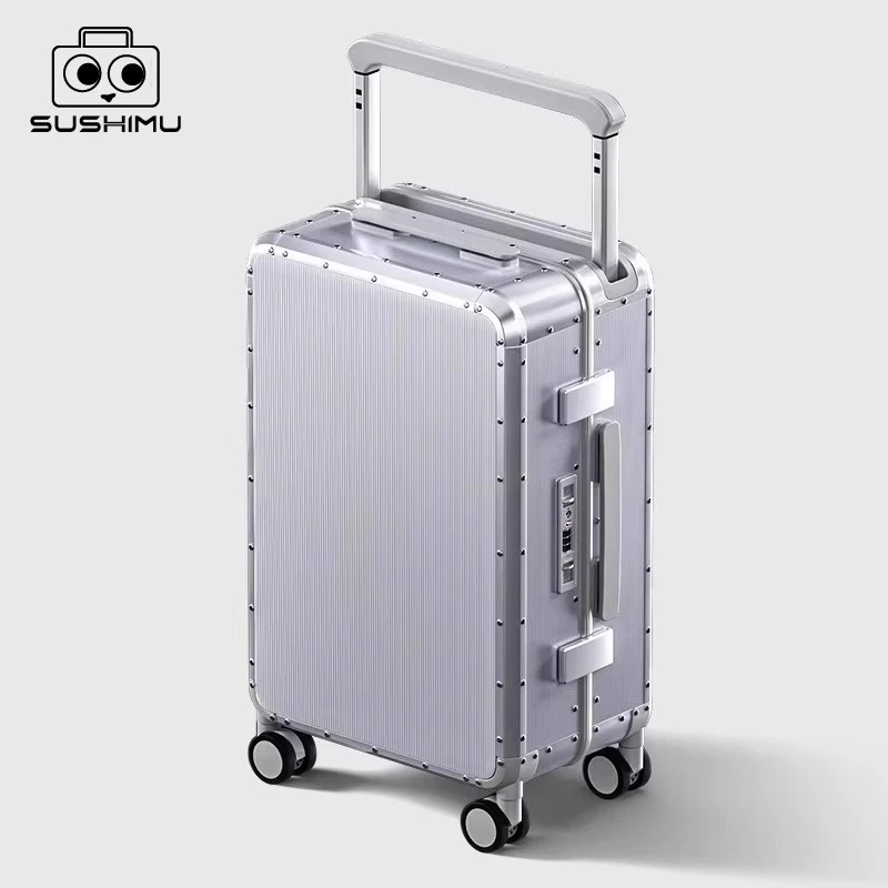 全铝镁合金行李箱2025新款宽拉杆大容量商务登机旅行男生