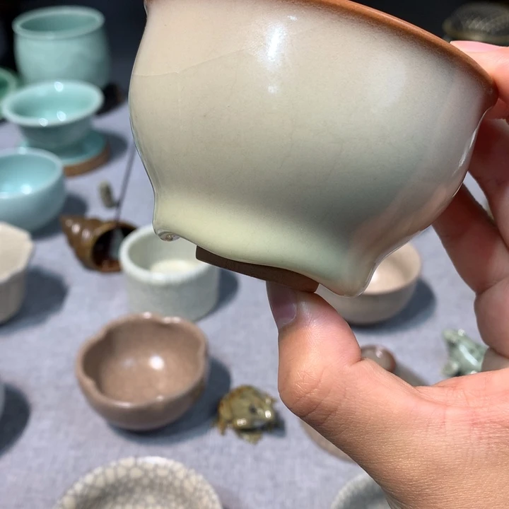 龙泉青瓷猪油冻大茶碗