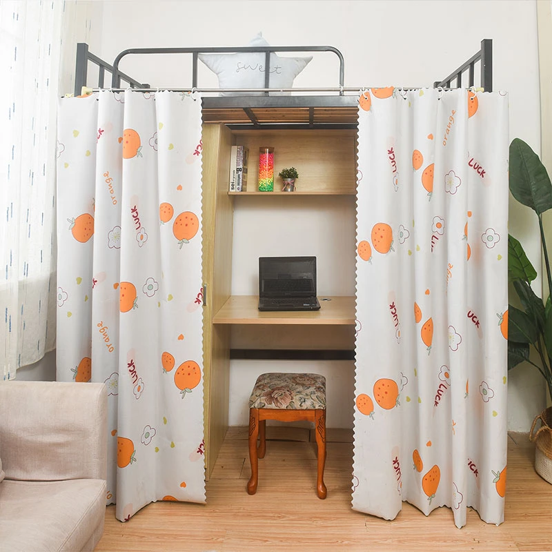 全遮光床帘加高宿舍上下铺防蚊床帘卧室落地隔开书桌帘1.6m高1.8m