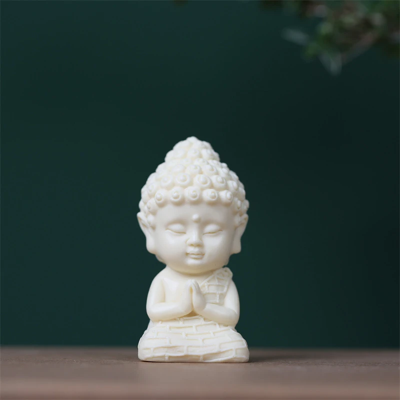 象牙果手工宝宝佛莲花底办公室玄关摆件菩萨茶宠工艺品创意家居