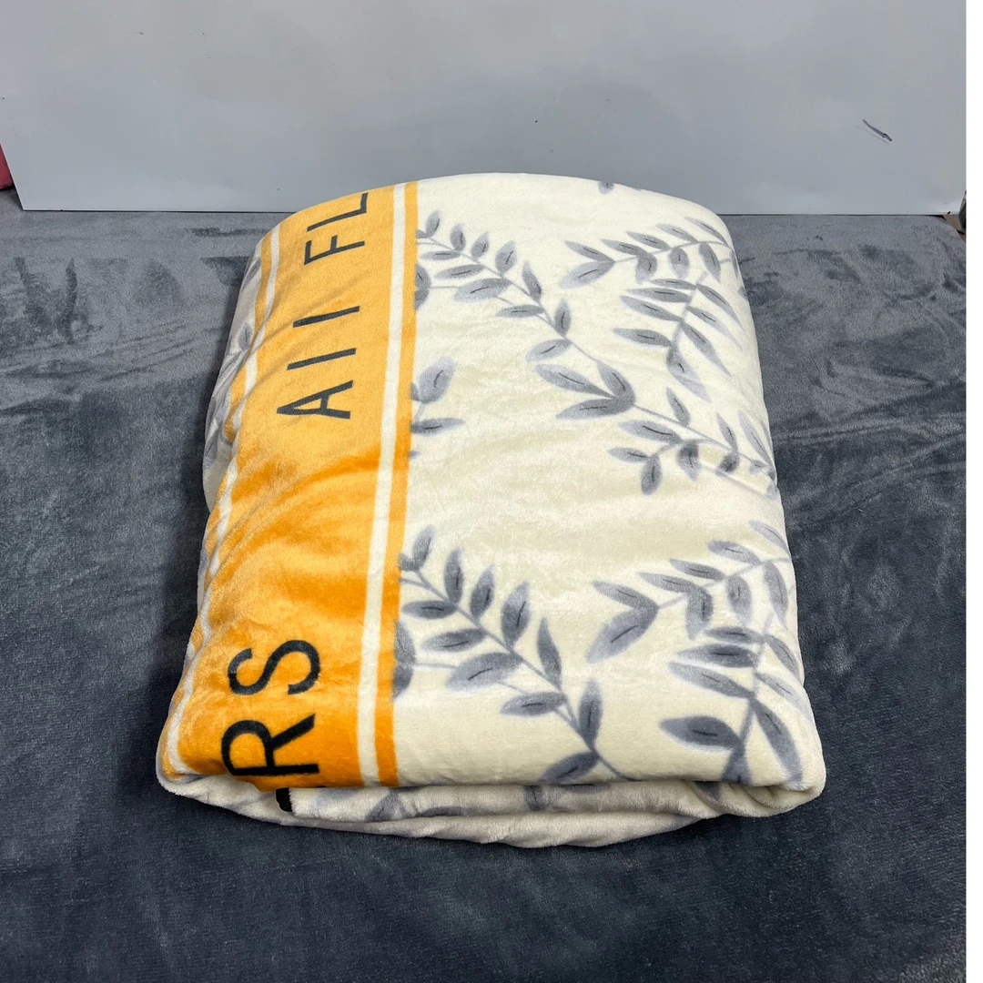 叶叶情怀加厚牛奶绒被套标准200*230cm双人绒被罩