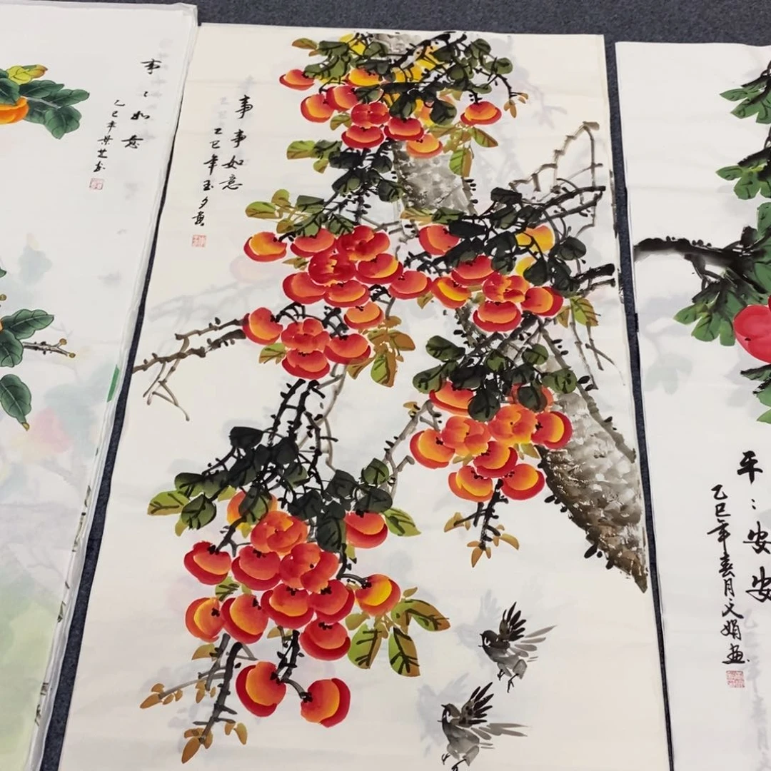 国画140✖️70手绘画画画