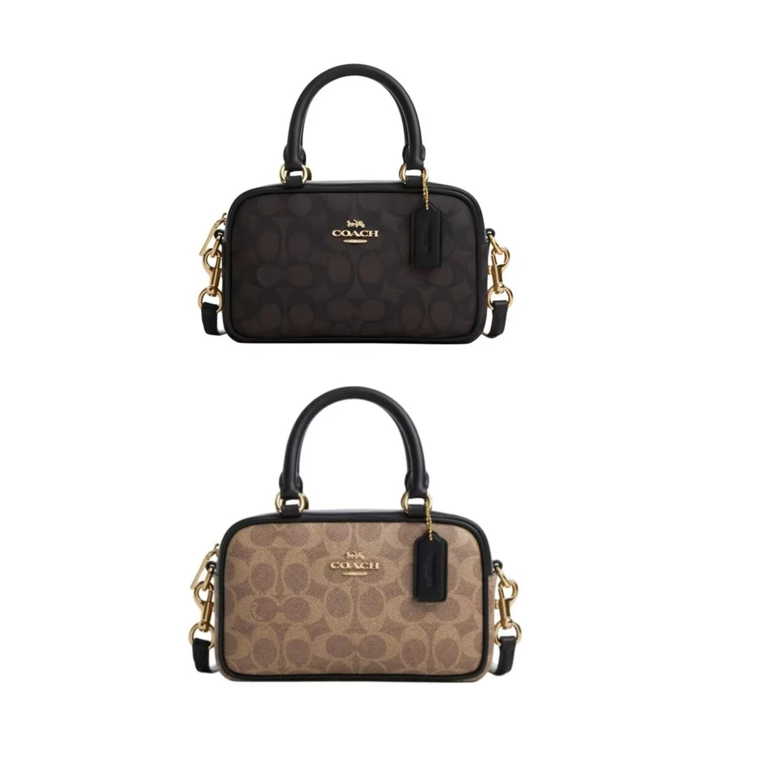 COACH/蔻驰 SATCHEL 19 小号女士时尚保龄球包 18*7*12