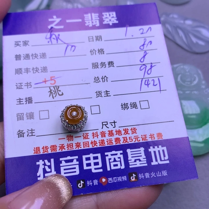 翡翠颈饰银S925镶嵌秋*