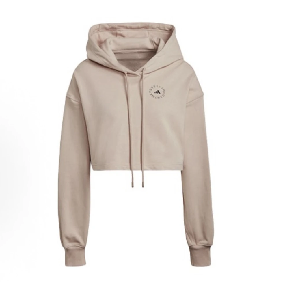 adidas 休闲运动宽松短款露脐连帽卫衣 女款 GL7337