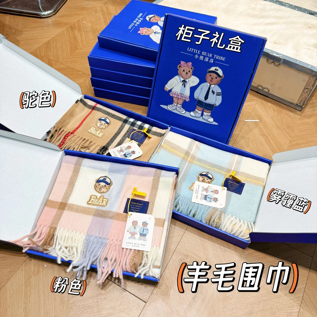 【羊毛围巾】小熊部落冬季新款围巾女士羊毛