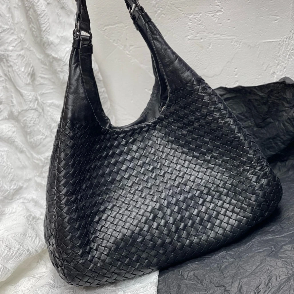 95新 BOTTEGA VENETA/葆蝶家 二手编织和尚单肩包 尺寸35*26