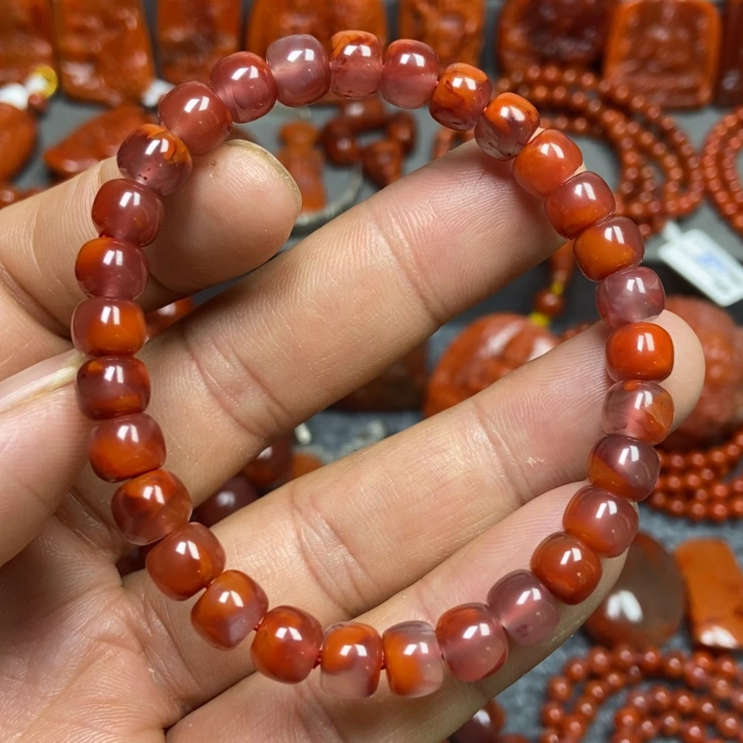 南红玛瑙手串未镶嵌7+’mm
