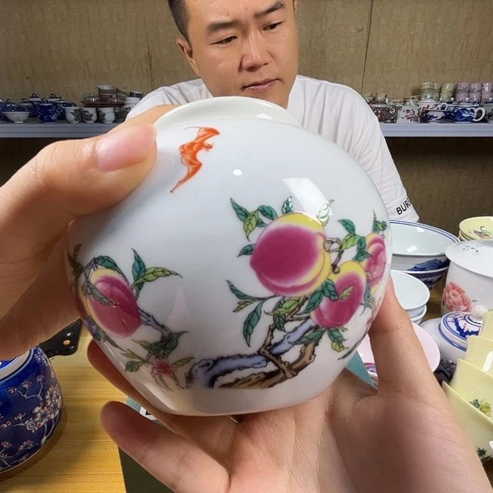 绿***野瓷片景德镇陶瓷茶叶罐