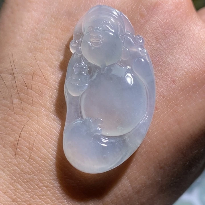 颈饰未镶嵌翡翠冰胶财爷