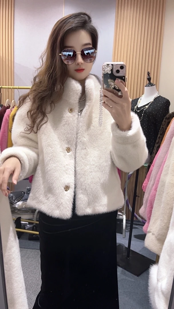 清毛毛衣外套，直播间样衣，介意千万不要买！