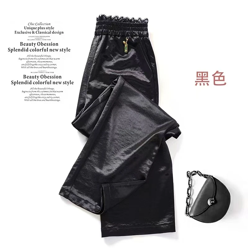 夏款减龄直筒裤百搭休闲薄款宽松洋气时尚高腰1704-1夏季阔腿长裤