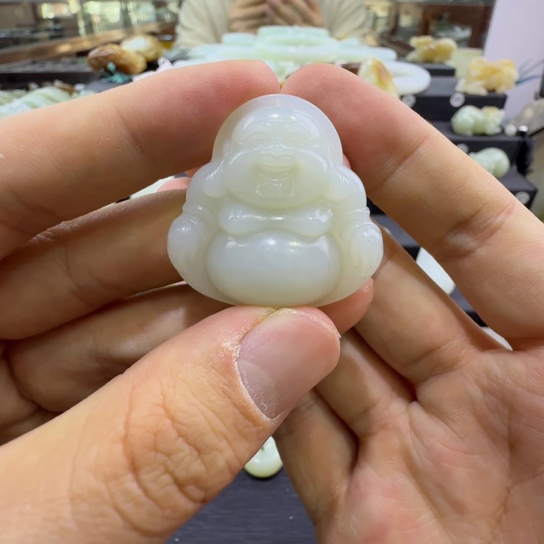 和田玉未镶嵌吊坠(赠链)新疆和田玉佛公