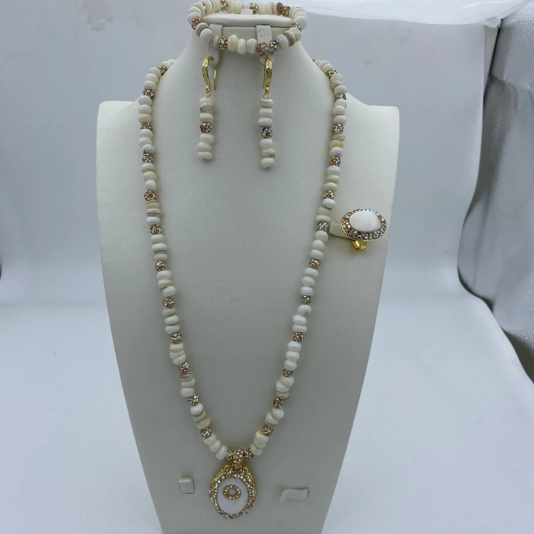 钛钢仿珍珠项链 四件套4 yurux jig sadap 首饰民族风女中国风