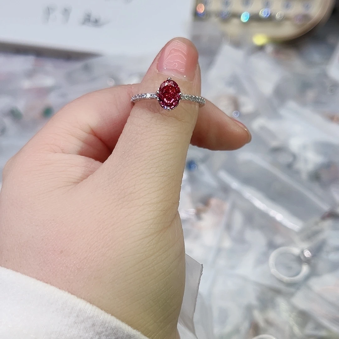 莫桑石铜合金SH K白鸽子蛋草莓冰花-15