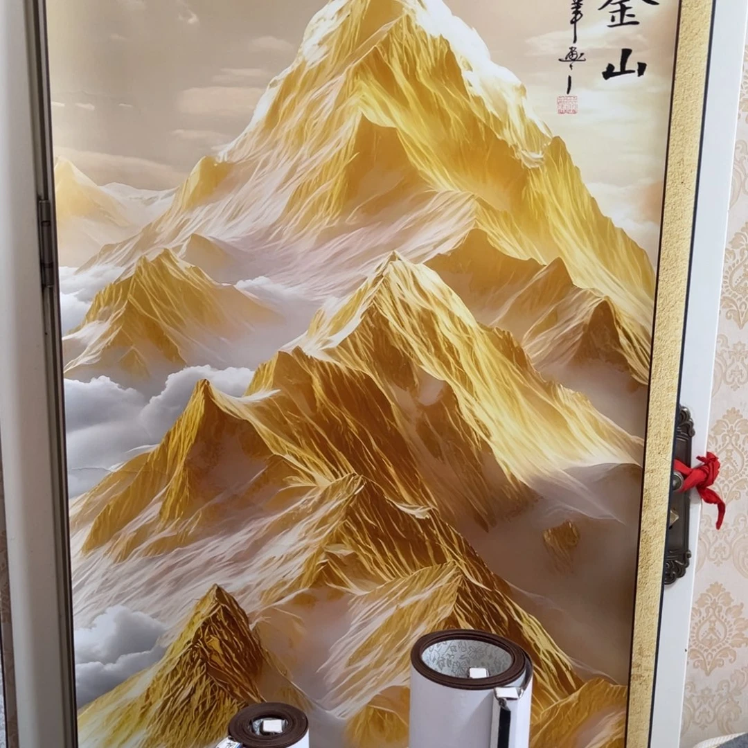 日照金山四尺竖幅东方美学装饰画17072