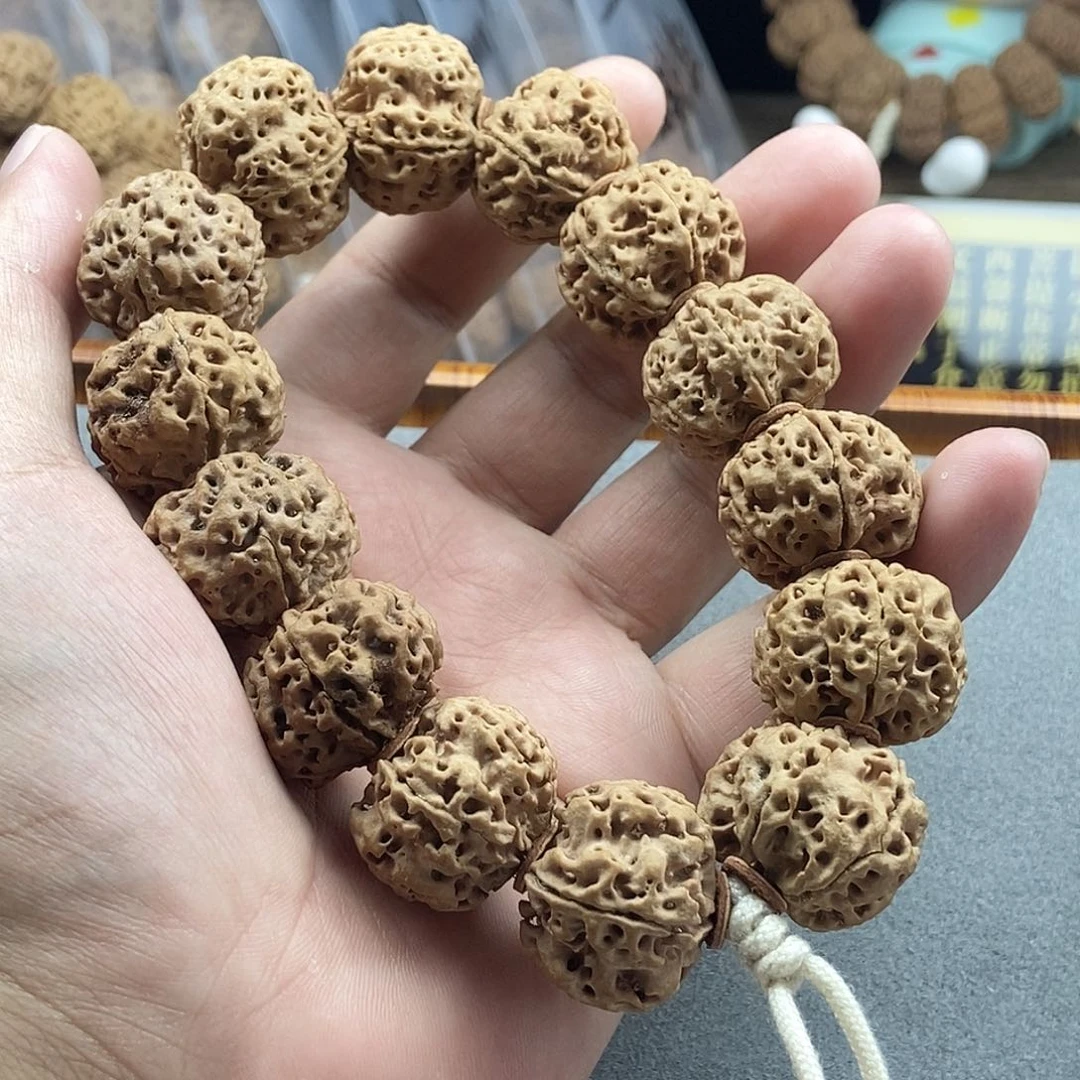 金刚菩提吊坠粱蜂窝双龙梅花23mm
