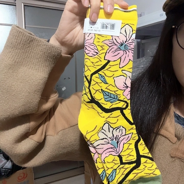人造彩棉BM中筒袜4