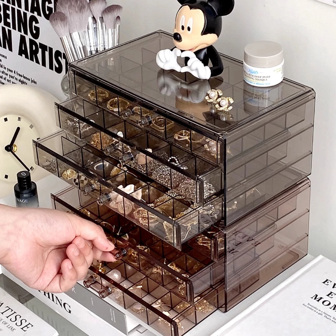 首饰收纳盒手饰品耳环项链耳钉耳饰大容量2025新款抽屉化妆品盒子