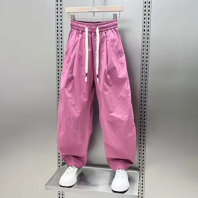 男士夏季薄款运动裤潮牌速干弯刀休闲裤韩版宽松百搭直筒阔腿长裤