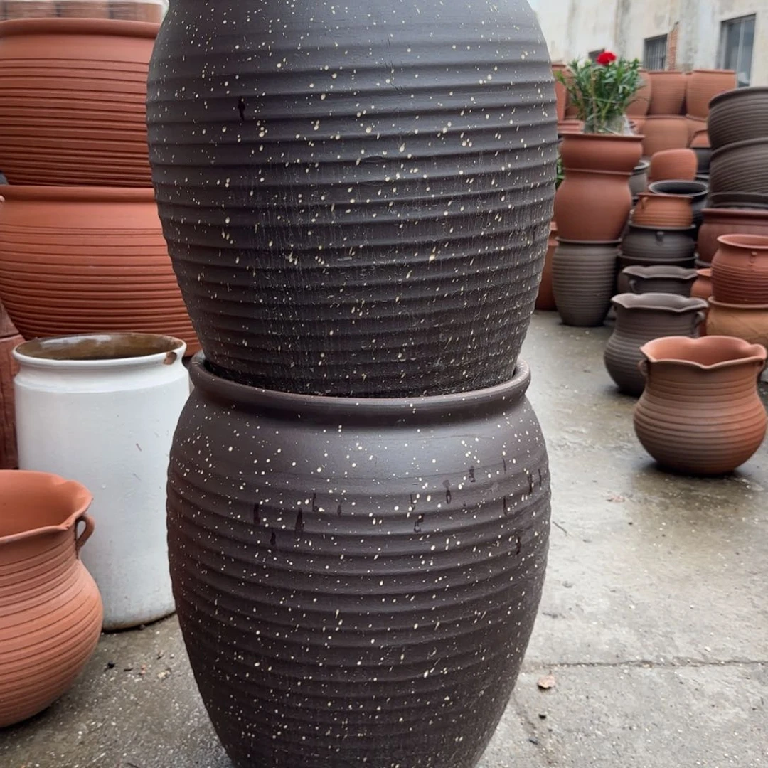 紫砂花盆口35高50宜兴紫砂瑕疵粗糙