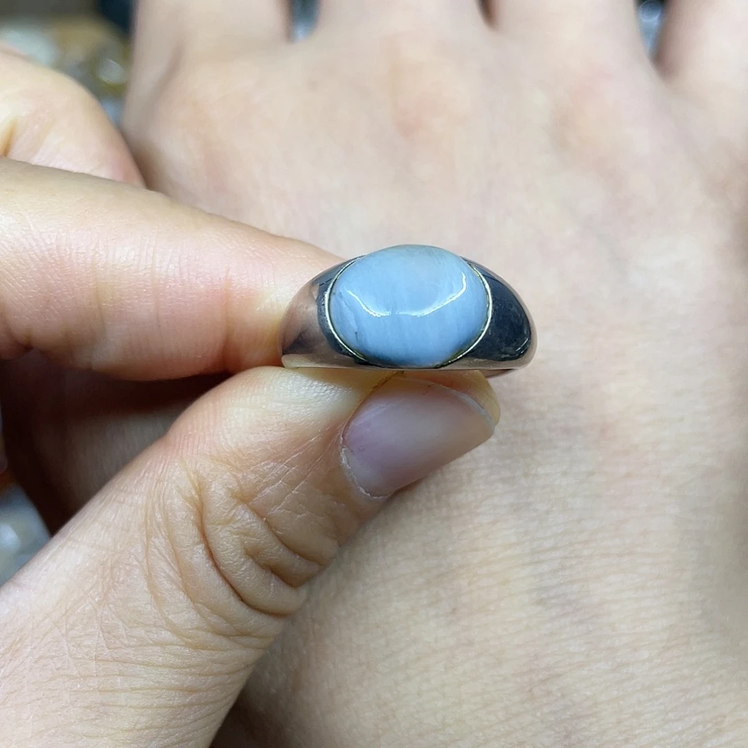 【闪购商品】银S925镶嵌珠宝半成品水晶戒指