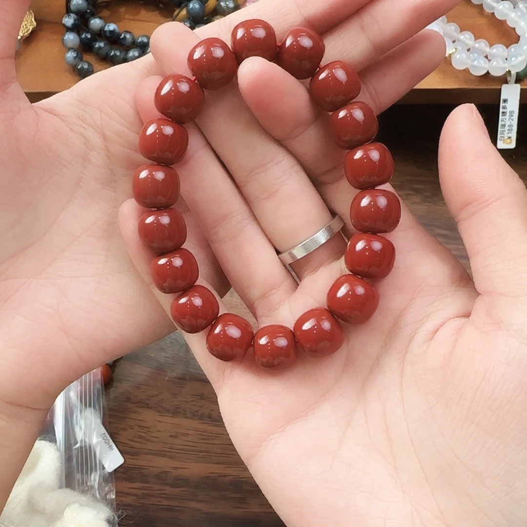 未镶嵌手链石英质玉?****红阿拉善1.2